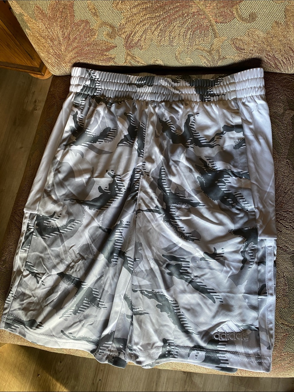 adidas Gray Camouflage Performance Shorts